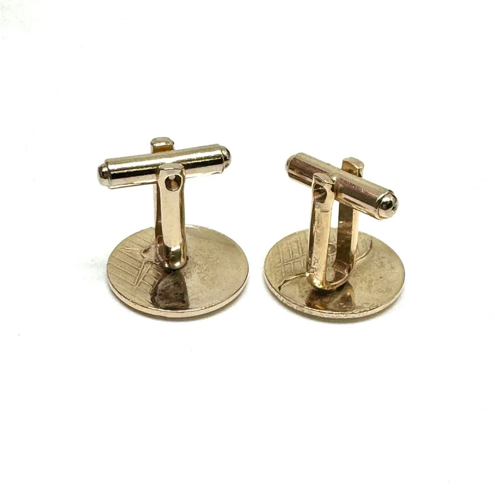 Vintage Goldtone Yin Yang Cufflinks
